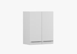 Parnassus 07 Wall Cabinet | White | 2 Doors | Metal Handles | 71.5 x 60 x 29 cm | Kitchen Wall Unit