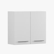 Hinged-Door Cabinet / Wall Cabinet  White | Parnassus 11 | 71.5 x 80 x 29 cm | 2 Doors | Solid Color | Simple Design | For the Kitchen