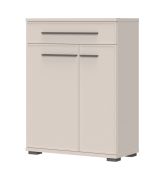 Shoe Cabinet with Drawer Neiafu 106 | Cashmere | 2 Doors | Soft-Close | Modern | Adjustable Feet | 101 x 76 x 36 cm