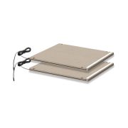 Set of 2 LED Fitted Shelves for Closets Neiafu | Integrated Lighting | Textile Decor Finish | 43 x 50 x 2 cm