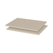 Set of 2 Shelves for Closets Neiafu | Textile Decor Finish | 50 x 88 x 2 cm | Contemporary Design