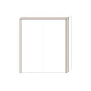Frame for Sliding Door Wardrobe Neiafu 91 and 92 | Cashmere Color | Modern Wood-Based Design