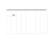 Upper Frame for Hinged Door Wardrobe Neiafu | Extension Module Compatible | Cashmere | 92 cm Wide