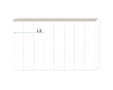 Upper Frame for Hinged Door Wardrobe Neiafu & Extension Modules | Cashmere | Width: 137 cm