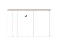 Top Frame for Hinged Door Wardrobe Neiafu | Extension Modules | Cashmere Color | 182 cm Width