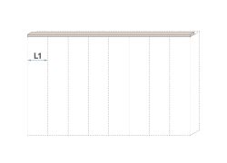 Top LED Frame for Hinged Door Wardrobe Neiafu | Cashmere Finish | 47 cm Width