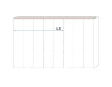Top LED Frame for Hinged Door Wardrobe Neiafu | Cashmere | 227 cm Width | Modern Accent Lighting