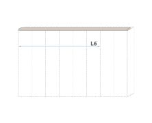 Top LED Frame Set for Hinged Door Wardrobe Neiafu | Cashmere | 272 cm Width | Set of 2