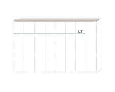 Top LED Frame for Hinged Door Wardrobe Neiafu | Cashmere | 136 & 181 cm | Modern Accent Lighting