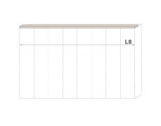 Top LED Frame Set for Hinged Door Wardrobe Neiafu | Cashmere | 2 Pieces | 181 cm Wide