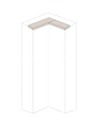 Top Frame for Hinged Door Wardrobe or Corner Closet Neiafu | Cashmere | 55.6 x 40 cm | Add-On Compatible