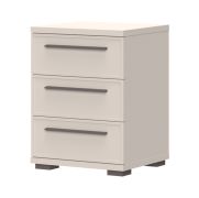 Neiafu 99 Bedside Chest of Drawers | Soft-Close | Cashmere | 3 Drawers | 61 x 45 x 40 cm | Adjustable Feet