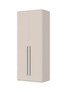 Neiafu 01 Simple Two-Door Wardrobe, Color: Cashmere, Soft-Close Feature, Dimensions: 224 x 92 x 56 cm, Adjustable Feet, One Clothes Rod