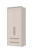 Neiafu 31 Framed Wardrobe, two drawers, color: Cashmere, soft-close system, one clothing rod, three shelves, dimensions: 226 x 97 x 60 cm
