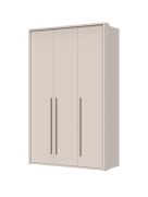 Neiafu 32 three-door framed wardrobe, color: cashmere, two clothing rods, soft-close feature, dimensions: 226 x 142 x 60 cm, adjustable feet