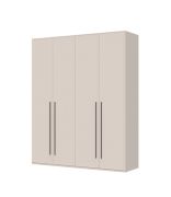Neiafu 08 Tall Four-Door Cabinet, Color: Cashmere, six shelves, soft-close mechanism, adjustable legs, dimensions: 224 x 182 x 56 cm