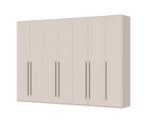Neiafu 25 seven-door wardrobe with ample storage space, adjustable legs, soft-close feature, four clothing rods, dimensions: 224 x 317 x 56 cm