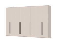 Neiafu 28 eight-door wardrobe, soft-close feature, adjustable legs, four clothing rods, dimensions: 224 x 362 x 56 cm, 12 shelves