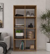 Vinklo 2 Shelving Unit | Color: Appalachian Oak | open shelving system | 72 x 30 x 142.4 cm | 6 large square compartments | living room | entryway