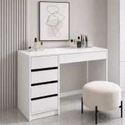 Aruia Vanity | Color: Nimfea alba | 5 drawers | 120 x 55 x 75 cm | Includes mirror | Vanity | Bedroom