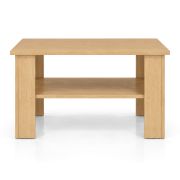 Polon 2 Coffee Table | Color: Sonoma Oak | Sturdy & easy to maintain | 60 x 60 x 50 cm | Large additional shelf | Living room table