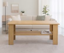 Polon 2 Coffee Table | Color: Sonoma Oak | Sturdy & easy to maintain | 90 x 50 x 50 cm | Large additional shelf | Living room table