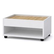 Polan 2 Coffee Table | Color: Nimfea alba/Sonoma Oak | Sturdy & easy to care for | 60 x 42 x 20 cm | Large additional shelf | Sofa table
