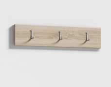 Coat Hook Rail Zapopan 84 | 3 Hooks | Sonoma Oak | 15 x 50 cm | Premium Workmanship