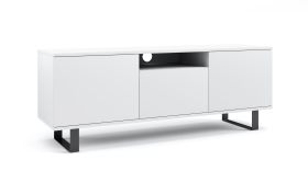 Elegant Zapopan 106 TV Cabinet | White | Wall-Mounted | 4 Compartments | 56 x 150 x 40 cm | Push-to-Open