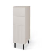 Chest of drawers | cashmere | slatted design | push-to-open function | 1 revolving door | 2 compartments | 2 drawers | 30 x 40 x 93.5 cm | for entrance hall or living room