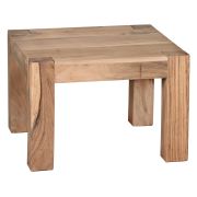 Square Coffee Table Solid Acacia Wood | Handmade | 40 x 60 x 60 cm | Unique Grain | Modern Design
