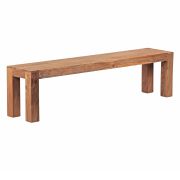 Large Solid Acacia Wood Bench | Handmade | 45 x 180 x 35 cm | Unique Natural Grain | Elegant Brown Finish