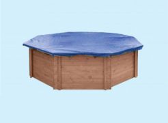Winter Cover for Wooden Pool Verano 04 | Fits 352 x 563 x 124 cm | Blue | Secure Fastening
