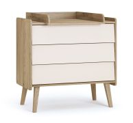 Baby Changing Unit for Chest of Drawers Olle 03 | Oak Cremona | Removable | ABS Edge Protection