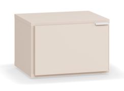Bedside Chest of Drawers | 1 Hinged Door | Beige | Two Compartments | Soft-Close | 45 x 40 x 30 cm | Reversible Door