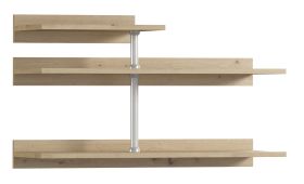 Wall Shelf Curug 04 | Suspended Rack | Oak Finish | 46 x 90 x 33 cm | Modern Floating Design