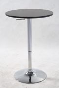 Bar Table Dano 05 | Black | Diameter 60 cm | Height Adjustable | Modern MDF & Metal