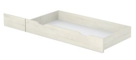 Drawer for Double Bed | Pine White | 21 x 72 x 138 cm | Smooth Rollers | Modern Storage Solution