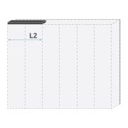 Upper Frame for Hinged Door Wardrobe Siumu | Add-On Module Compatible | Beige | 92 cm Wide
