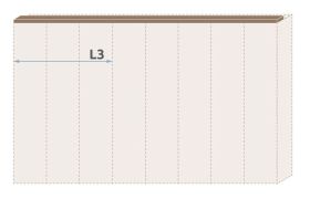 Top Frame for Hinged Door Wardrobe Gataivai | Walnut Finish | 137 cm Width | For 3-Door Wardrobes