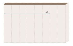 Top Frame Set for Hinged Door Wardrobe Gataivai | Walnut Finish | 136 cm Width | Set of 2 | For Add-On Modules