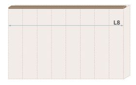 Upper Frame Set for Hinged Door Wardrobe Gataivai | Add-On Modules | Walnut | 181 cm Wide