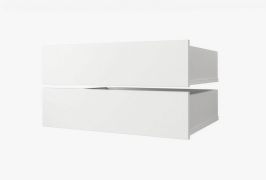 2 cabinet drawers, color: white