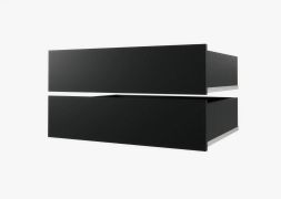 2 cabinet drawers, color: black