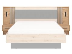 Set of 2 Indika 15 Bedside Cabinets | Artisan Oak & Black | 1 Drawer | ABS | 115.5 x 93.5 x 35 cm