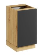 Base Cabinet for Kitchens | Artisan Oak / Gray | 45 x 46.8 x 82 cm | Handle-less Front | Push-to-Open | Matterhorn 10 | 1 Door | 2 Compartments