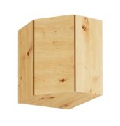 Kitchen corner wall unit | Artisan oak | Push-to-open | 60 x 60 x 72 cm | Handleless front | 3 doors | Matterhorn 07 | 2 compartments