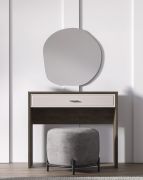 Mackenzie 07 Vanity | Dimensions: 154 x 10 x 55 cm | Color: Dunin Oak / High-Gloss Cashmere | Handles: Metal | 1 drawer | ABS edges | Soft-close