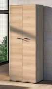 Closet | Color: Lindberg Oak | 2 hinged doors | 2 compartments | 79 x 51 x 203 cm | for the office and home office | lockable | soft-close feature | 1 clothes rod