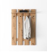 Bering 02 Coat Rack | Dimensions: 80 x 22 x 119 cm | for the hallway | Color: Artisan Oak | ABS edges | laminated | modern design | 1 shelf
